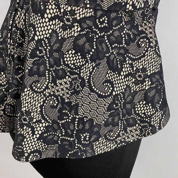 Have Womens L Floral Lace Strapless Peplum Top Lined Back Zipper Boho Party - Picture 10 of 15